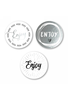 Luxe Etiketten Everyday Enjoy Metallic 4cm 3x 100stuks