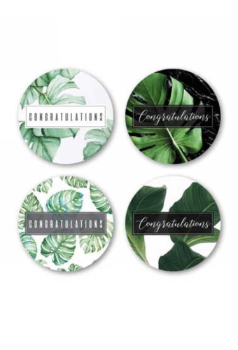 Luxe Etiketten Feest Congratulations 4cm 4x 125stuks