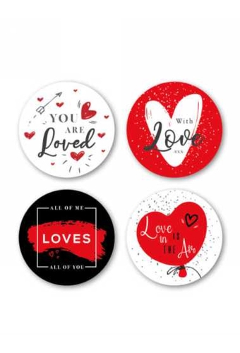 Luxe Etiketten Liefde Love 4cm 4x 125stuks