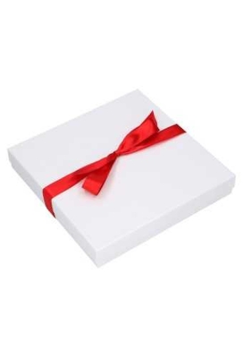 Luxe Geschenkdoos & Lintgleuf Wit Glans Bilbao 24.5x24.5x4cm 10stuks