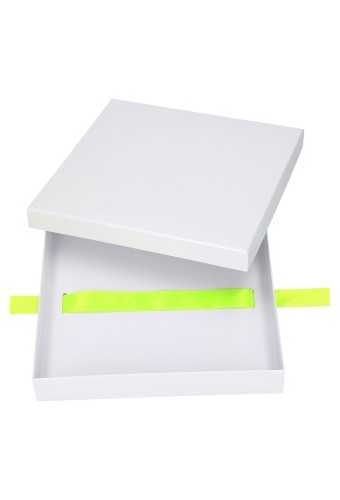 Luxe Geschenkdoos & Lintgleuf Wit Glans Bilbao 24.5x24.5x4cm 10stuks