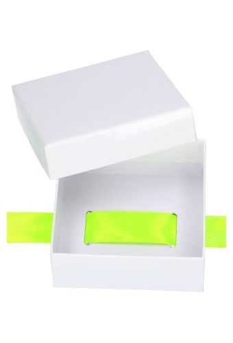 Luxe Geschenkdoos & Lintgleuf Wit Glans Bilbao 9.5x9.5x4cm 10stuks
