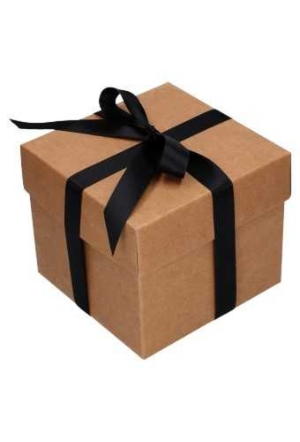 Luxe Geschenkdoos Torino Kraft 17.5x17.5x15cm 25stuks OP IS OP
