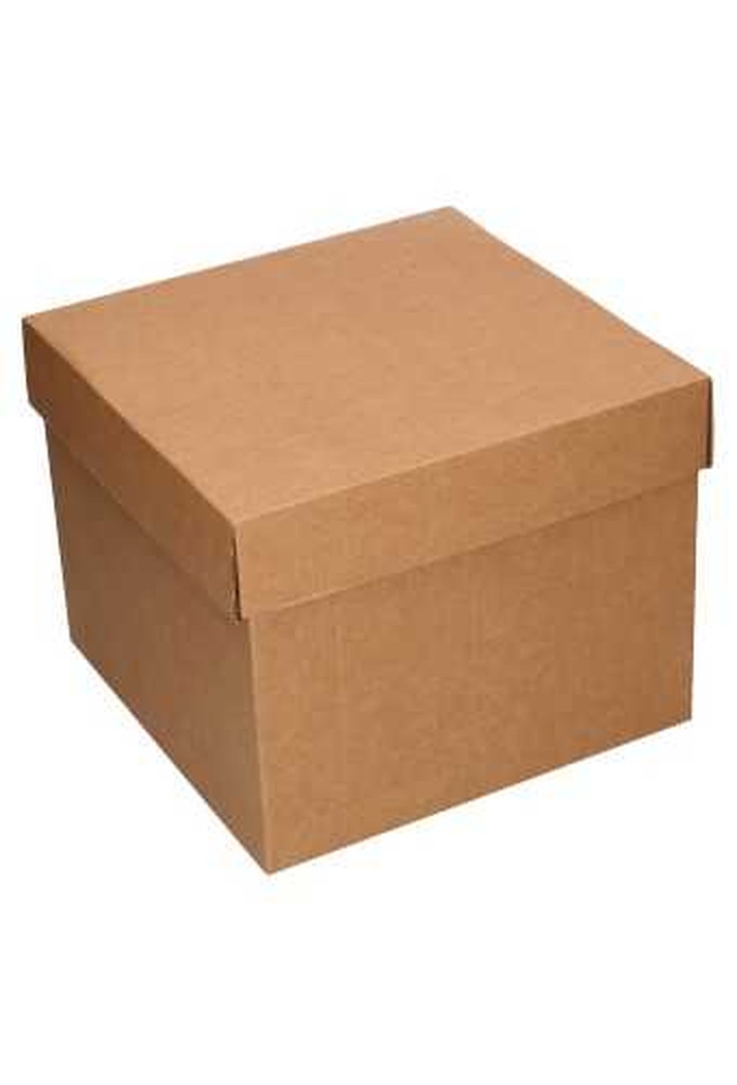 Luxe Geschenkdoos Torino Kraft 17.5x17.5x15cm 25stuks OP IS OP