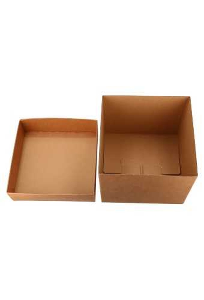 Luxe Geschenkdoos Torino Kraft 17.5x17.5x15cm 25stuks OP IS OP