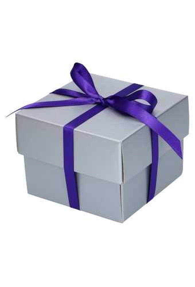 Luxe Geschenkdoos Torino Zilver Mat 12.3x12.3x9.7cm 25stuks OP IS OP