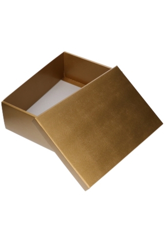 Luxe Kadodoosje & Deksel Bruno Goud 45.5x32x15cm 535gr 10st OP IS OP