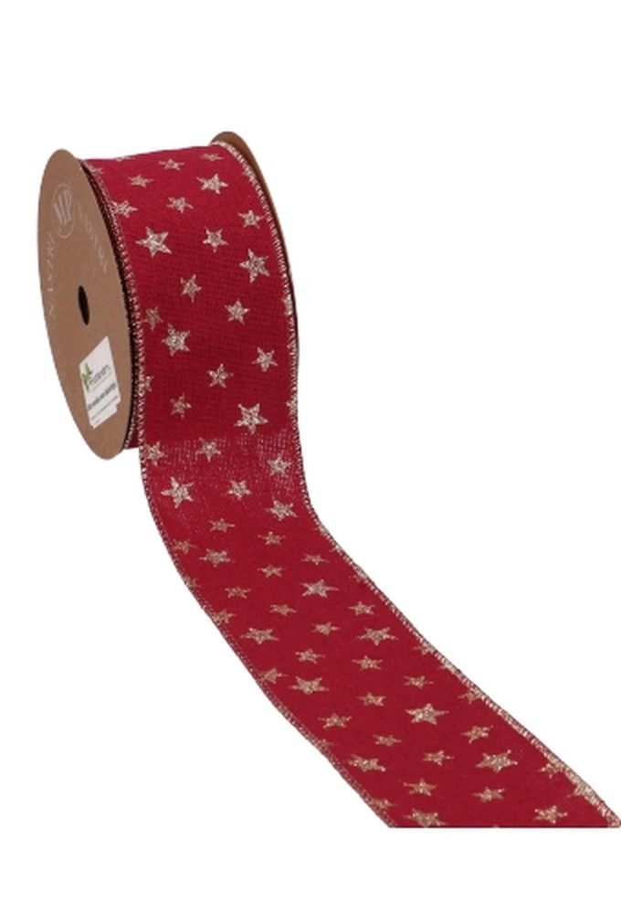 Luxe Kadolint IJzerdraad Red & Stars Gold  63mm x 10meter