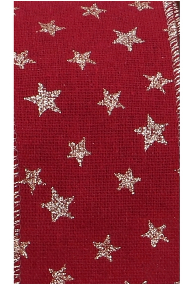 Luxe Kadolint IJzerdraad Red & Stars Gold  63mm x 10meter