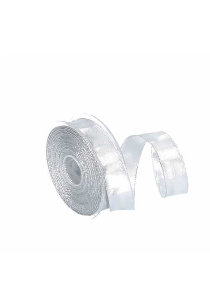 Luxe Kadolint Metallic Zilver Met IJzerdraad 25mm x 20 meter