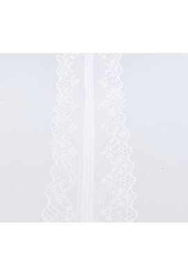 Luxe Kadolint Polyester Kant Wit Flower 40mm x 20 meter