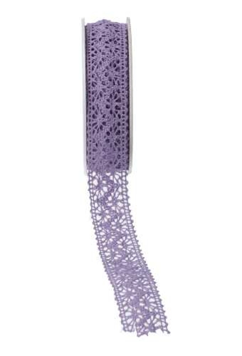 Luxe Kadolint Trendy Gehaakt Kant Lavendel 22mm x 10 meter OP IS OP
