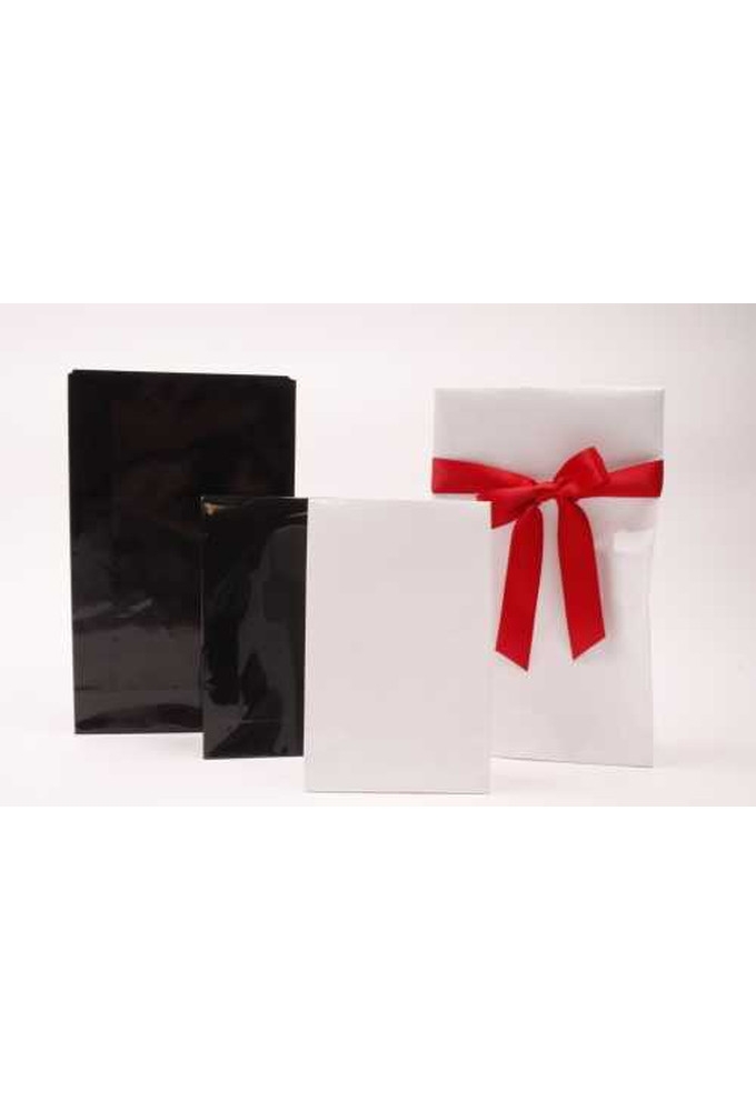 Luxe Kadozakjes Mila Glans Zwart & Plakstrip.14x5.5x23cm 50stuks