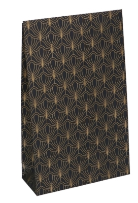 Luxe Kadozakjes Mila Zwart Mat Biloba Goud Plakstrip 14x5.5x23cm 40st