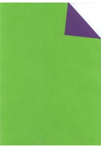 Luxe Kraft Dubbelzijdig Uni Groen & Paars 70gr 40cm x 200meter