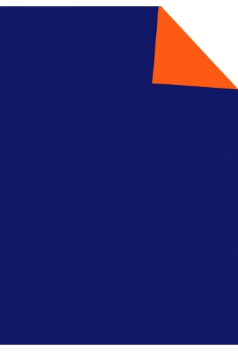 Luxe Kraft Dubbelzijdig Uni Royalblue & Oranje 70gr 40cm x 200meter
