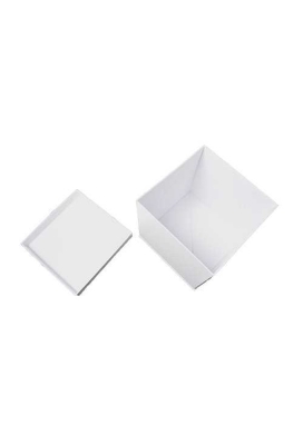 Luxe Kubus Dekseldoos Faro 1200 gram Wit Mat 24x24x24cm 25stuks