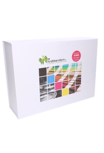 Luxe Magneetdozen Venetie Wit Mat Digitaal Bedrukt 38x28x12cm 25stuks