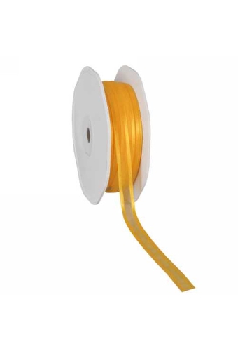 Luxe Organza Lint Met Satijnen Rand Geel 10mm x 50meter