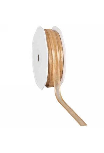 Luxe Organza Lint Met Satijnen Rand Goud 10mm x 50meter