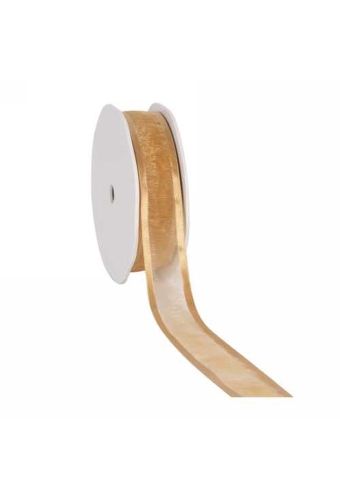 Luxe Organza Lint Met Satijnen Rand Goud 25mm x 25meter