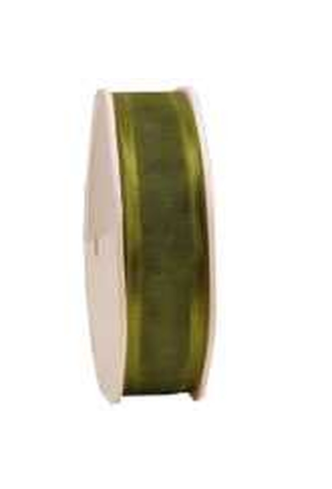 Luxe Organza Lint Met Satijnen Rand Groen 25mm x 25meter