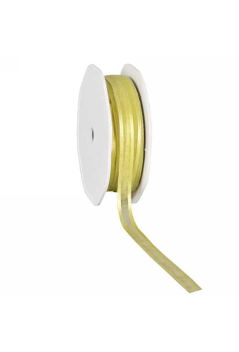 Luxe Organza Lint Met Satijnen Rand Lime Groen 10mm x 50meter