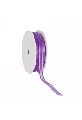 Luxe Organza Lint Met Satijnen Rand Paars 10mm x 50meter