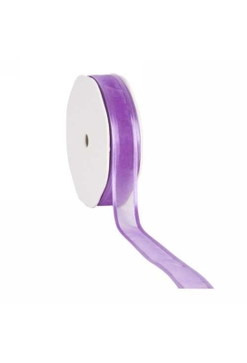 Luxe Organza Lint Met Satijnen Rand Paars 25mm x 25meter