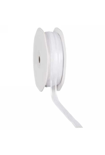 Luxe Organza Lint Met Satijnen Rand Wit 10mm x 50meter