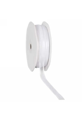 Luxe Organza Lint Met Satijnen Rand Wit 10mm x 50meter