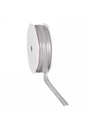 Luxe Organza Lint Met Satijnen Rand Zilver 10mm x 50meter