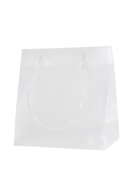 Luxe Plastic Draagtassen Transparant Lesse 25x10x25cm 100stuks