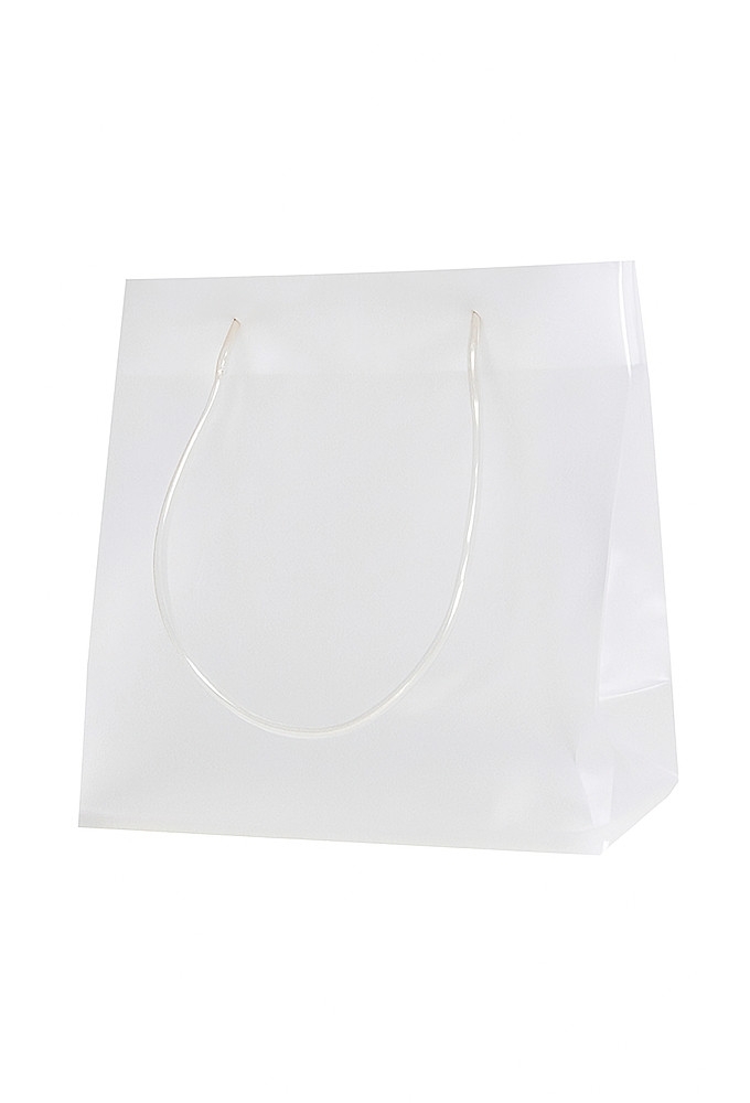 Luxe Plastic Draagtassen Transparant Lesse 25x10x25cm 100stuks