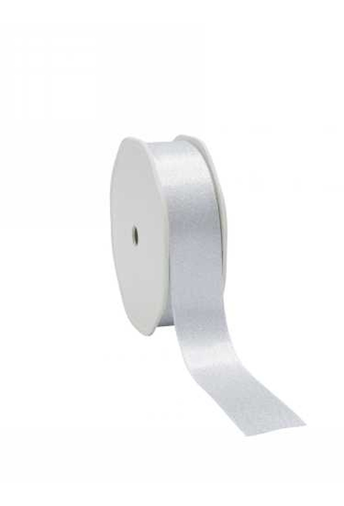 Luxe Satijn Dubbel Lint Zilver Metallic 25mm x 20meter