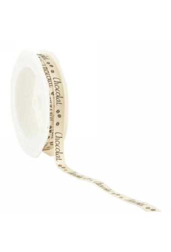 Luxe Satijn Lint Chocolat Bruin & Champagne 10mm x 20meter