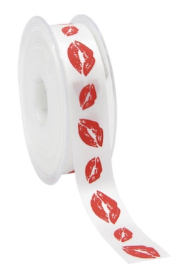 Luxe Satijn Lint Sweet Lips 23mm x 25meter