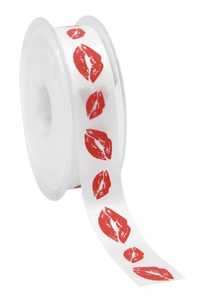 Luxe Satijn Lint Sweet Lips 23mm x 25meter