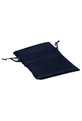 Luxe Satijn Zakjes Mat Donker Blauw Met Koord Klein 9x12cm 10stuks