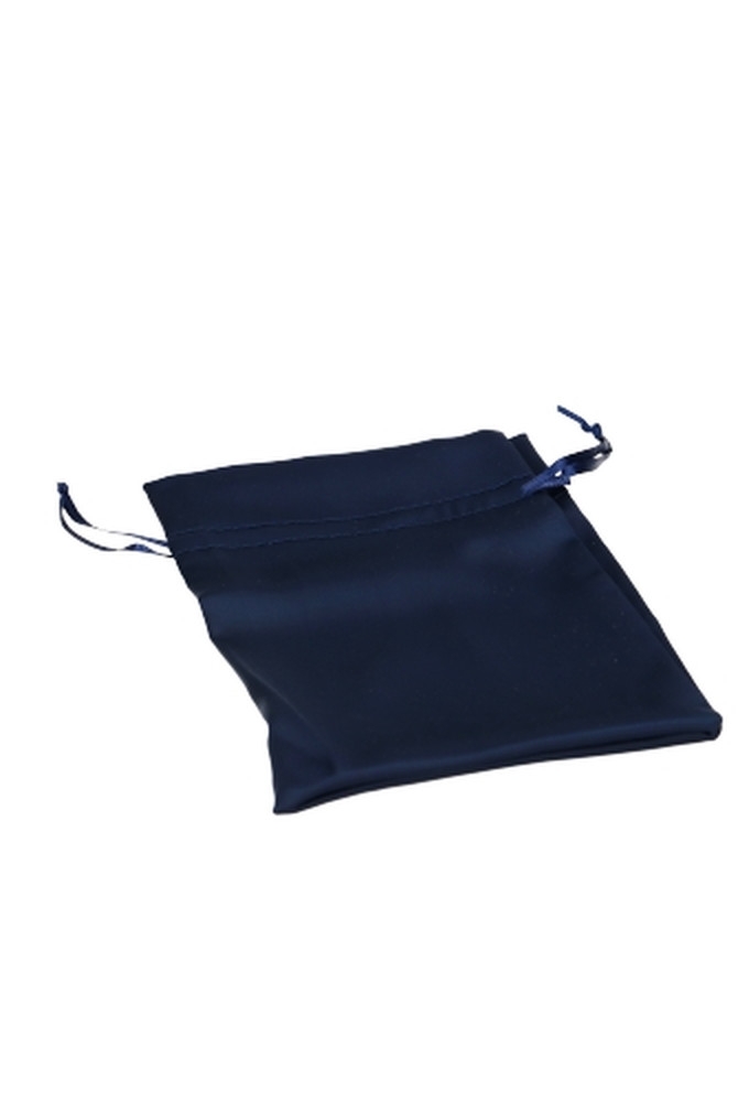 Luxe Satijn Zakjes Mat Donker Blauw Met Koord Medium 12x17cm 10stuks
