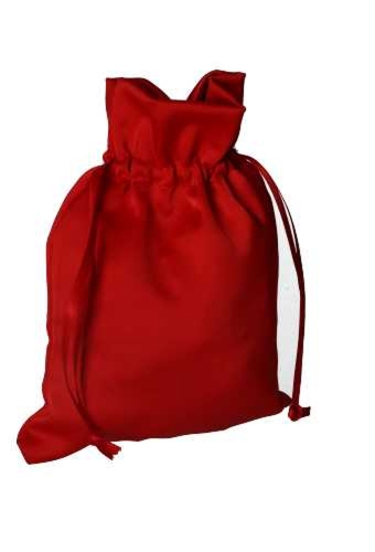 Luxe Satijn Zakjes Mat Rood Met Koord Medium 12x17cm 10stuks