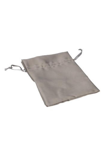 Luxe Satijn Zakjes Mat Taupe Met Koord Klein 9x12cm 10stuks