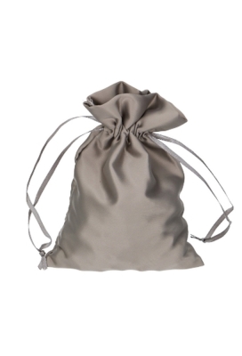 Luxe Satijn Zakjes Mat Taupe Met Koord Medium 12x17cm 10stuks