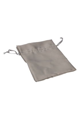 Luxe Satijn Zakjes Mat Taupe Met Koord Medium 12x17cm 10stuks