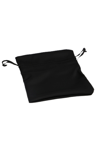 Luxe Satijn Zakjes Mat Zwart Met Koord Medium 12x17cm 10stuks