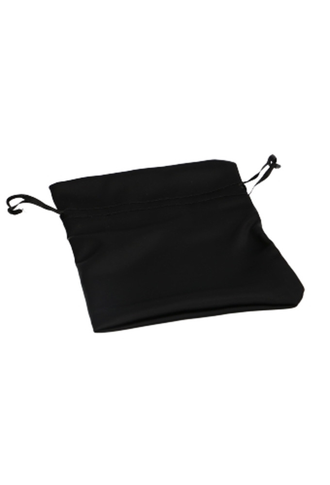 Luxe Satijn Zakjes Mat Zwart Met Koord Medium 12x17cm 10stuks