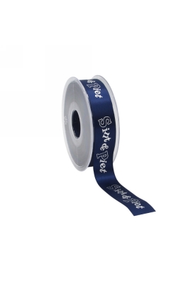 Luxe Satijnlint Sint & Piet Donker Blauw 23mm x 25meter