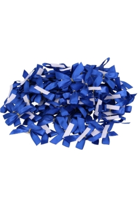 Luxe Strikje Satijn Blauw & Plakker 4x3.5cm 250stuks lint 1.5cm