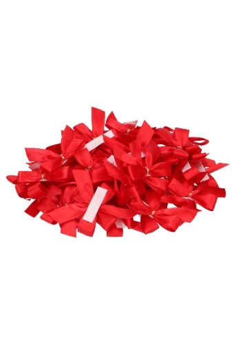 Luxe Strikje Satijn Rood & Plakker 6x5cm 250stuks lint 1.5cm