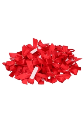 Luxe Strikje Satijn Rood & Plakker 6x5cm 250stuks lint 1.5cm